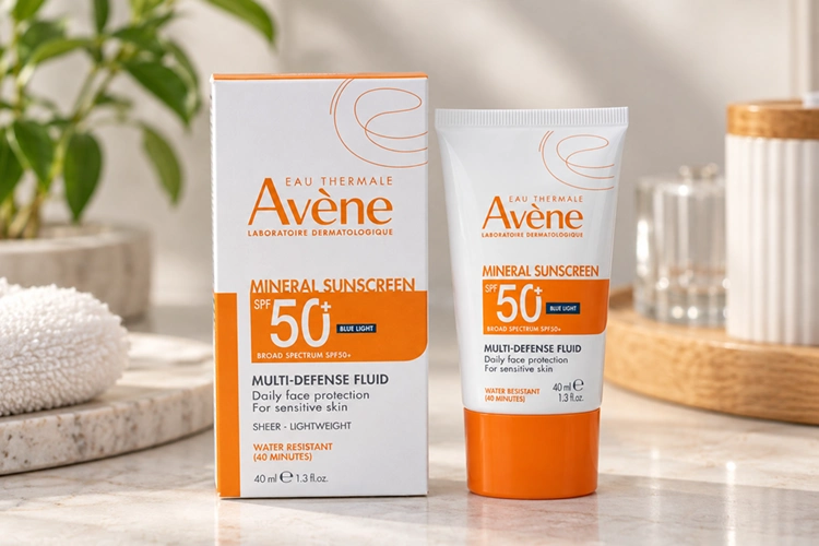 avène mineral sunscreen squeeze tube and outer box