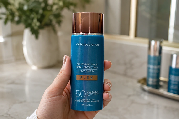 bottle of colorescience sunforgettable total protection face shield