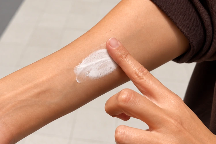 colorescience sunforgettable total protection swatched on my hand