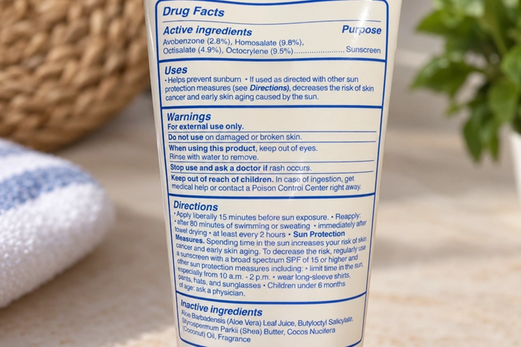 drugs facts of vacation classic sunscreen lotion