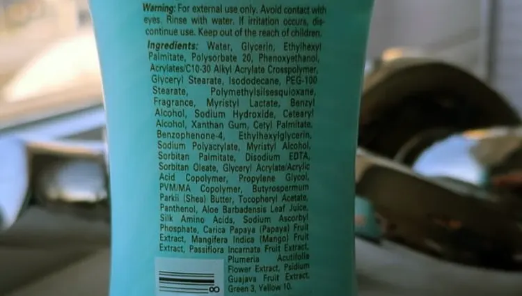 ingredients of hawaiian tropic after sun lotion