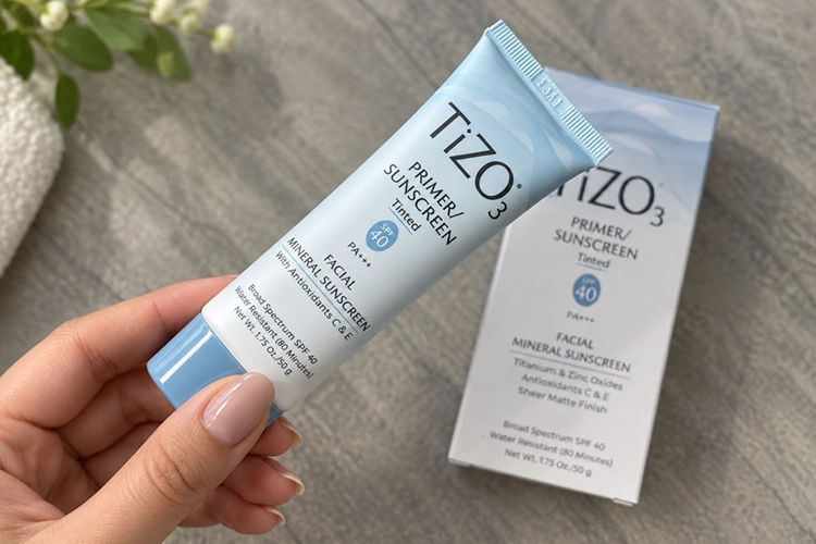 opaque squeeze tube of tizo 3 facial mineral sunscreen