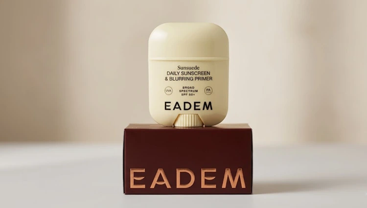 packaging of eadem sunsuede sunscreen stick