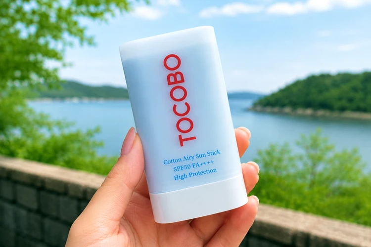 packaging of tocobo cotton airy sun stick